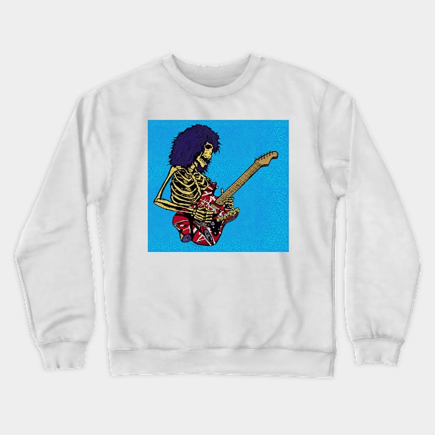 Dead E Guitar Rock Star Pop Art Crewneck Sweatshirt by maroonbeard